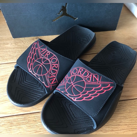 Jordan Other - NEW Jordan Hydro 7 Slide Black/Red Men's Size 9 AA2517-062